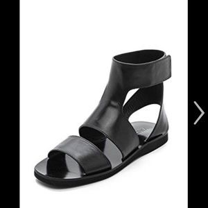 Vince black leather sandals